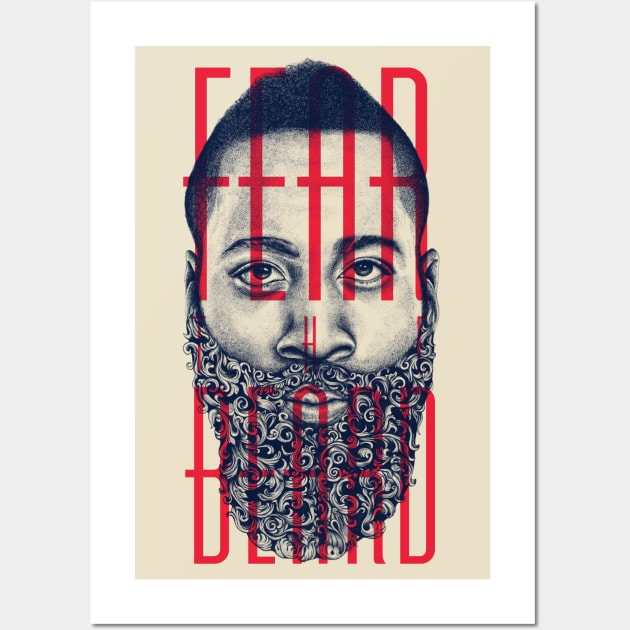 Fear the Beard Wall Art by DoubleDribble